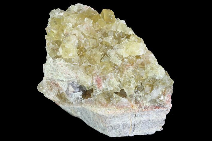 Yellow Cubic Fluorite Crystal Cluster - Morocco #84242